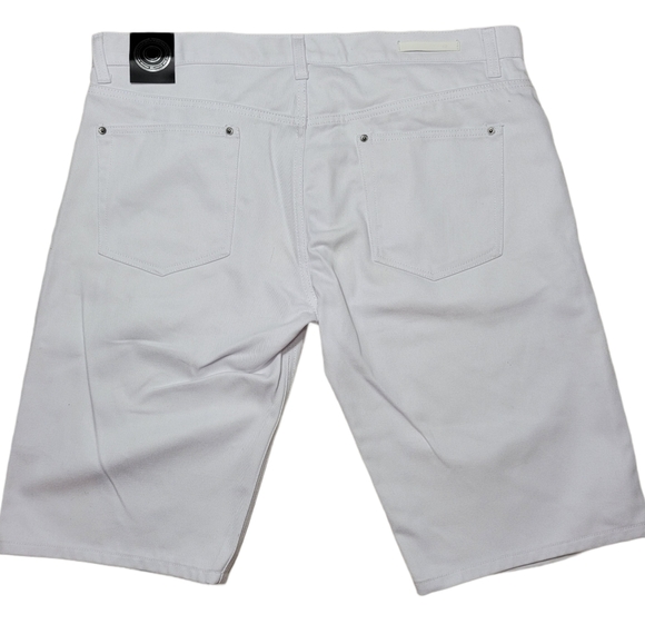 Men's White Jean Shorts Slim Fit NWT - Picture 3 of 7